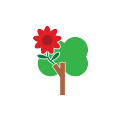 Flower Tree Logo Icon Design