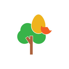 Egg Tree Logo Icon Design