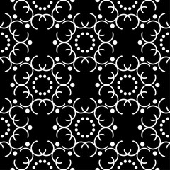 Black and white geometric seamless pattern