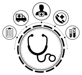 Healthcare modern flat interface vector