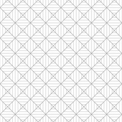 Gray geometric ornament on white background. Seamless pattern