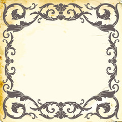 Vector baroque of vintage elements for design. 