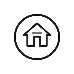 Home icon on a white background