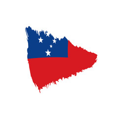 Samoa flag, vector illustration