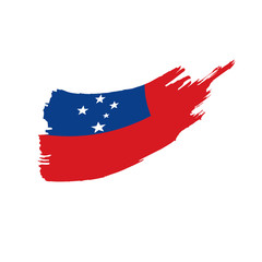 Samoa flag, vector illustration