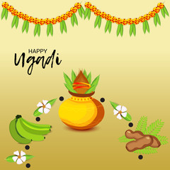 Fototapeta premium Happy Ugadi (Hindu New Year).