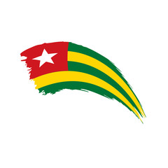 togo flag, vector illustration