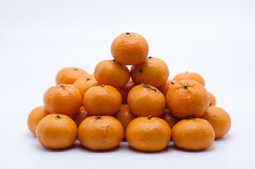 oranges fruit isolated in white background