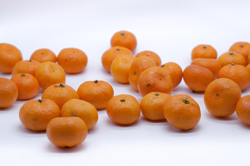 oranges fruit isolated in white background