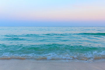 Beautiful beach in sunset time.