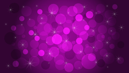 Geometric abstract purple background with circles and shimmering stars3