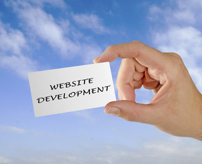 Business card for website development