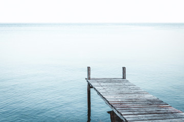 Fototapeta premium Small pier in the early morning before sun rise up