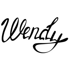 Wendy name lettering