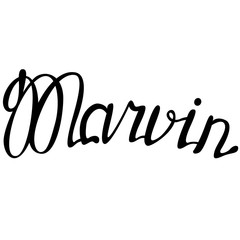 Marvin name lettering