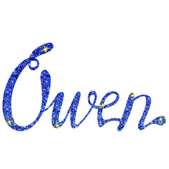 Owen name lettering tinsels