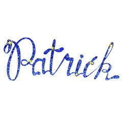 Patrick name lettering tinsels