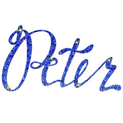 Peter name lettering tinsels