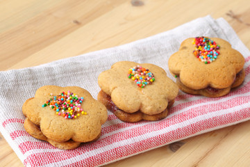 Delicious homemade double honey cookies 