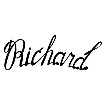 Richard name lettering
