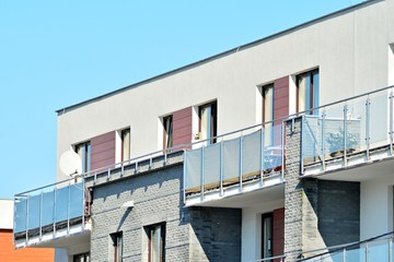 Fototapeta na wymiar detail of a new modern apartment building