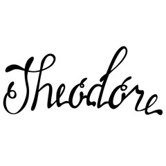 Theodore name lettering