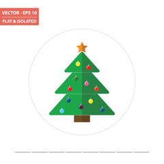 Christmas tree flat icon isolated. Vector Illustration.