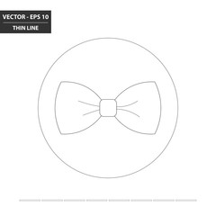 Bow tie thin line flat icon. Vector Illustration.