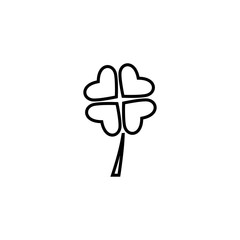 Obraz premium Four leaf clover vector icon