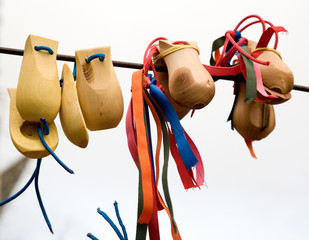 Italian castanets for play and dancing folk music