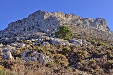 Bernia Mountains in Alicante. Spain