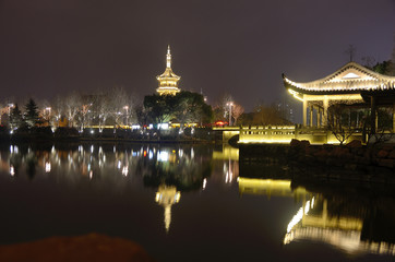 Pagoda by night