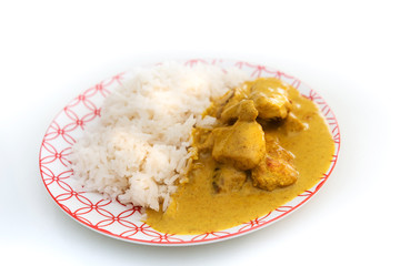 Handmade Indian curry chicken rice