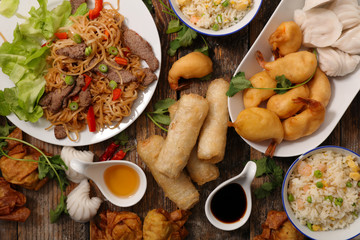 selection of asia food