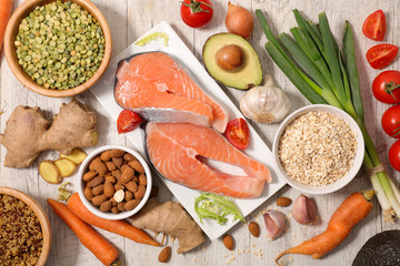 selection of health food