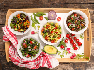 assorted mixed vegetable salad