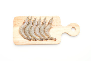 fresh shrimps or prawns raw