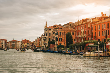 Canal in Venice, Italy. Architecture and landmarks of Venice