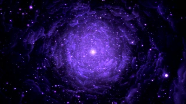 Colorful Space Travel Animation - Loop Purple