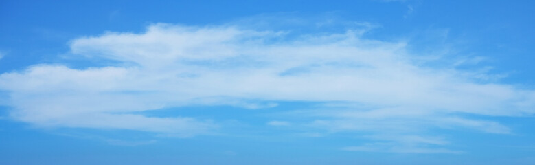 panorama view of blue sky and white clouds