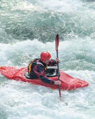 mit dem Kajak im Wildwasser