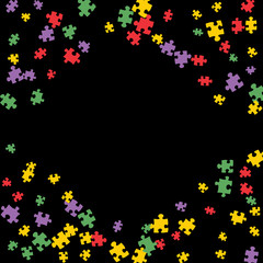 Confetti Background Pattern. Puzzle pieces and big ideas design, vector illustration graphic