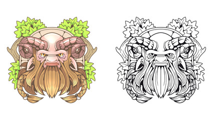 ancient mythological satyr, funny picture
