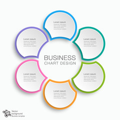 Business Chart Design 6-Step #Vector Graphic 