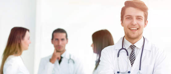 Fototapeta premium doctor therapist on the background of the office