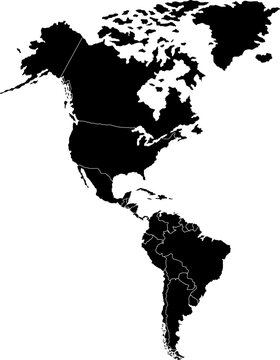 North and South of America territory, territory of Canada