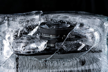 Vintage frozen ice camera