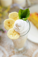 Cold sweet milkshake