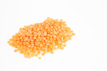 Raw red lentils - Lens culinaris