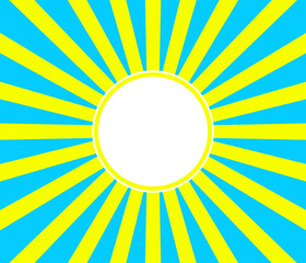 Hintergrund Sternenstrahlen gelb türkis